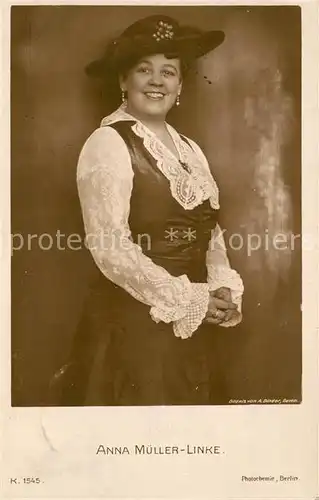 AK / Ansichtskarte Schauspieler Anna Mueller Lincke Schauspieler