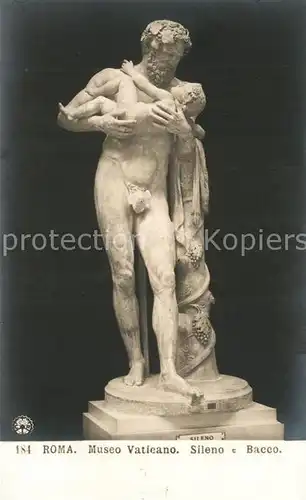 AK / Ansichtskarte Skulpturen Sileno Bacco Roma Museo Vaticano Skulpturen