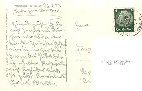 AK / Ansichtskarte Strassenbahn Muenchen Karlsplatz  Strassenbahn