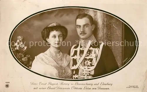 AK / Ansichtskarte Adel_Preussen Prinzessin Viktoria Prinz Ernst August zu Braunschweig und Lueneburg Adel Preussen
