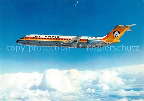 AK / Ansichtskarte Flugzeuge_Zivil Atlantis DC 9 32 Flugzeuge Zivil