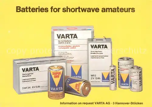 AK / Ansichtskarte Werbung_Reklame Batterie Varta  Werbung_Reklame