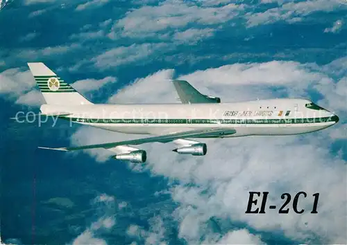 AK / Ansichtskarte Flugzeuge_Zivil Irish Aer Lingus EI 2C1 Boeing 747 Flugzeuge Zivil