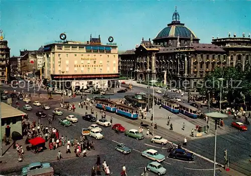 AK / Ansichtskarte Strassenbahn Muenchen Stachus Justizpalast Strassenbahn
