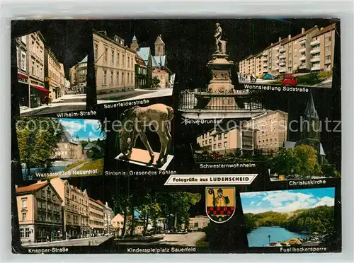 AK / Ansichtskarte Luedenscheid Sauerfeldstrasse Wilhelm Strasse Wasserschloss  Luedenscheid