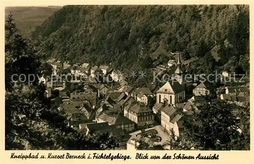 AK / Ansichtskarte Berneck_Fichtelgebirge Kirche Panorama Berneck Fichtelgebirge