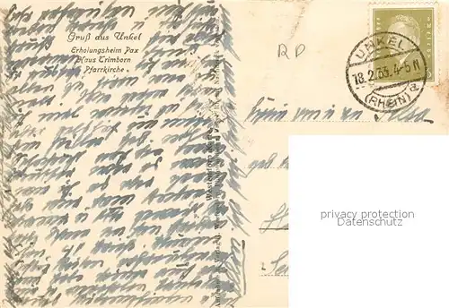 AK / Ansichtskarte Unkel_Rhein Erholungsheim Pax Pfarrkirche Unkel Rhein