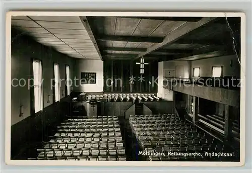 AK / Ansichtskarte Moettlingen Rettungsarche Andachtssaal Moettlingen