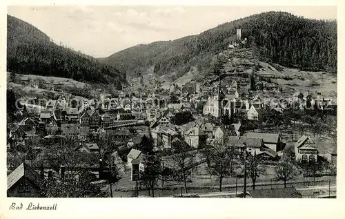 AK / Ansichtskarte Bad_Liebenzell Gesamtansicht mit Blick zur Burg Kurort im Schwarzwald Bad_Liebenzell