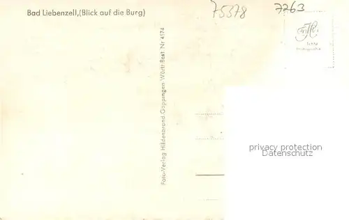 AK / Ansichtskarte Bad_Liebenzell Blick auf die Burg Bad_Liebenzell
