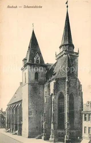 AK / Ansichtskarte Ansbach_Mittelfranken Johanniskirche Ansbach Mittelfranken