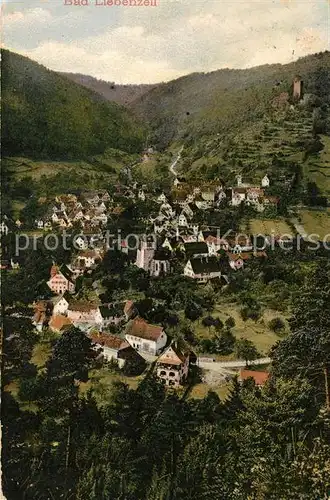 AK / Ansichtskarte Bad_Liebenzell Panorama mit Blick auf die Burg Kurort im Schwarzwald Bad_Liebenzell