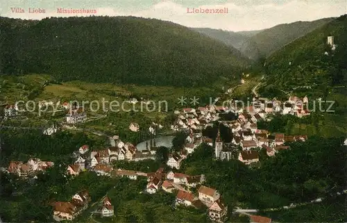 AK / Ansichtskarte Bad_Liebenzell Panorama Villa Lioba Missionshaus Burg Nagoldtal Bad_Liebenzell