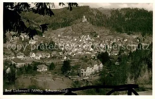 AK / Ansichtskarte Bad_Liebenzell Panorama mit Blick zur Burg Kurort im Schwarzwald Bad_Liebenzell