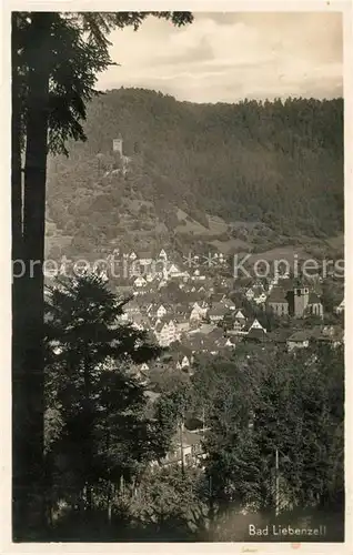 AK / Ansichtskarte Bad_Liebenzell Ansicht vom Waldrand aus mit Blick zur Burg Kurort im Schwarzwald Bad_Liebenzell