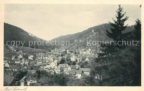 AK / Ansichtskarte Bad_Liebenzell Gesamtansicht mit Blick zur Burg Kurort im Schwarzwald Bad_Liebenzell