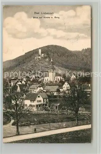 AK / Ansichtskarte Bad_Liebenzell Blick auf Kirche und Burg Kurort im Schwarzwald Bad_Liebenzell