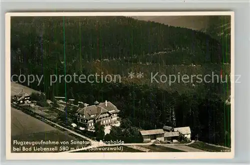 AK / Ansichtskarte Bad_Liebenzell Sanatorium Burghalde Kurort im Schwarzwald Bad_Liebenzell