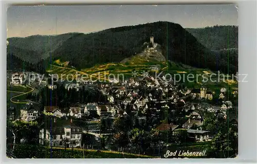 AK / Ansichtskarte Bad_Liebenzell Stadtpanorama mit Blick zur Burg Kurort im Schwarzwald Bad_Liebenzell