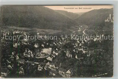 AK / Ansichtskarte Bad_Liebenzell Stadtpanorama mit Burg Kurort im Schwarzwald Bad_Liebenzell