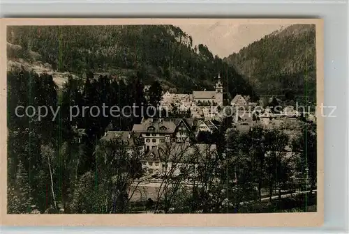 AK / Ansichtskarte Bad_Liebenzell Ortsansicht mit Kirche Kurort im Schwarzwald Bad_Liebenzell