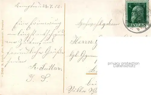 AK / Ansichtskarte Kempten_Allgaeu Panorama Neustadt Kempten Allgaeu