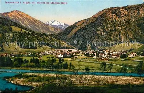 AK / Ansichtskarte Immenstadt_Allgaeu mit Steineberg Stuiben Horn Immenstadt_Allgaeu