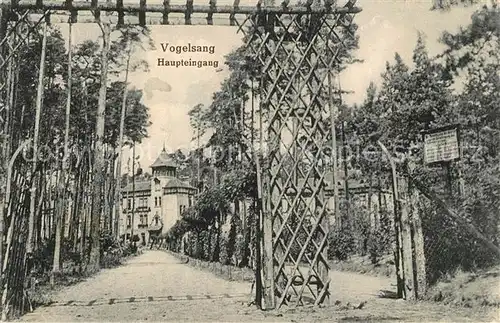 AK / Ansichtskarte Vogelsang_Gommern Haupteingang Vogelsang Gommern