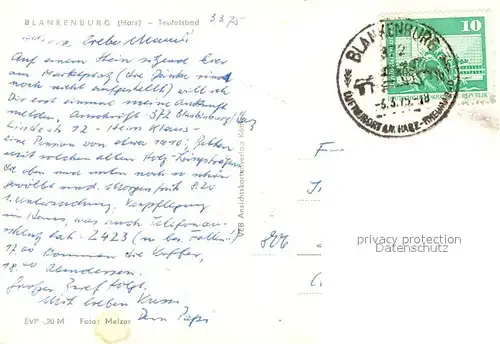 AK / Ansichtskarte Blankenburg_Harz Teufelsbad Blankenburg_Harz