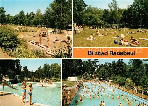 AK / Ansichtskarte Radebeul Bilzbad Minigolf Liegewiese Schwimmbecken Radebeul