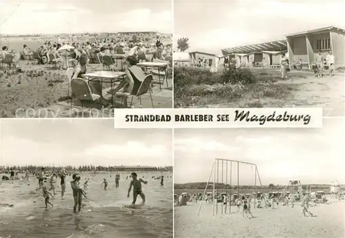 AK / Ansichtskarte Magdeburg Strandbad Barleber See Bungalows Magdeburg