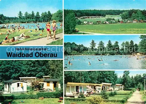 AK / Ansichtskarte Niederau_Meissen Waldbad Oberau Bungalows Niederau Meissen