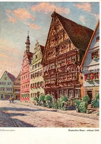 AK / Ansichtskarte Dinkelsbuehl Deutsches Haus Gemaelde Dinkelsbuehl