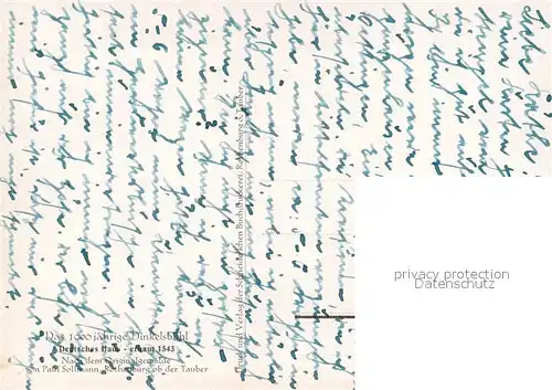 AK / Ansichtskarte Dinkelsbuehl Deutsches Haus Gemaelde Dinkelsbuehl