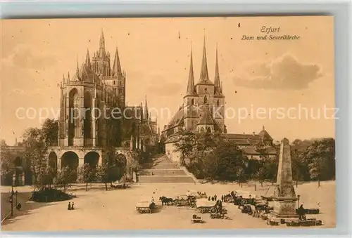AK / Ansichtskarte Erfurt Dom und Severikirche Erfurt