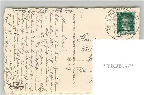 AK / Ansichtskarte Bad_Liebenstein Blick vom Waldhaus Reichshoehe Bad_Liebenstein