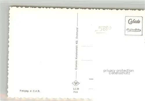 AK / Ansichtskarte Versetalsperre Fliegeraufnahme Versetalsperre