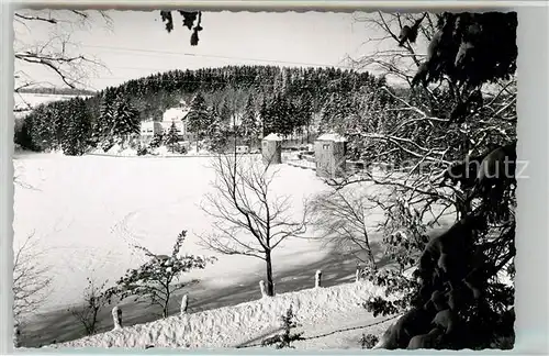 AK / Ansichtskarte Fuerwiggetalsperre Stausee im Winter Fuerwiggetalsperre