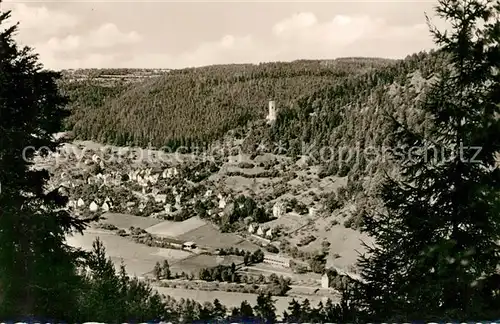 AK / Ansichtskarte Bad_Liebenzell Schwimmbad Burg Bad_Liebenzell