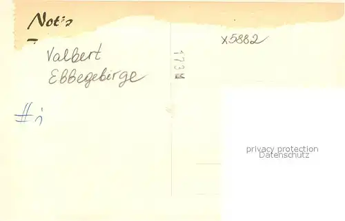 AK / Ansichtskarte Valbert Ebbegebirge Valbert