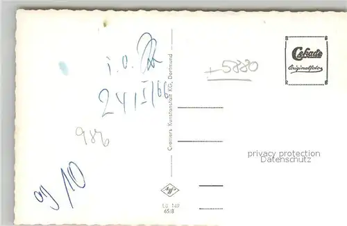 AK / Ansichtskarte Versetalsperre bei Luedenscheid Versetalsperre