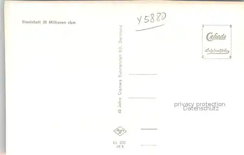 AK / Ansichtskarte Versetalsperre bei Luedenscheid Versetalsperre