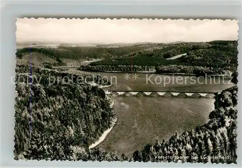 AK / Ansichtskarte Versetalsperre Fliegeraufnahme bei Luedenscheid Versetalsperre