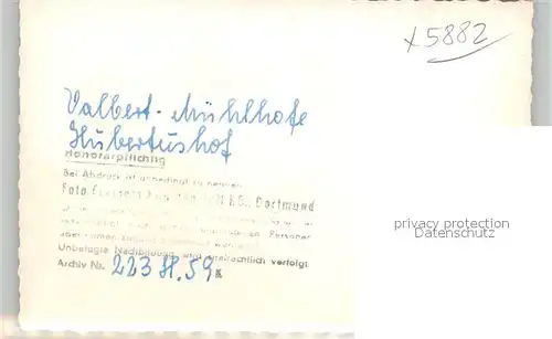 AK / Ansichtskarte Valbert Muehlhofe Hubertushof Valbert