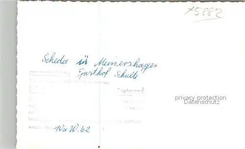 AK / Ansichtskarte Scheda Gasthaus Schulte ueber Meinershagen Scheda