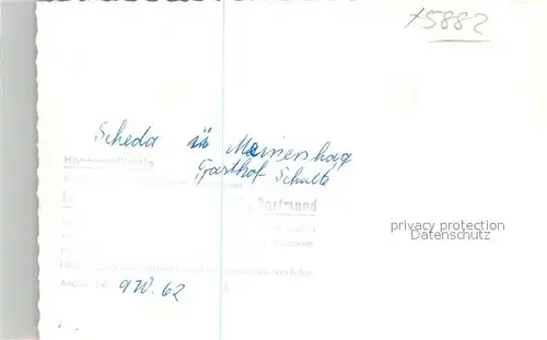 AK / Ansichtskarte Scheda Gasthaus Schulte ueber Meinershagen Scheda