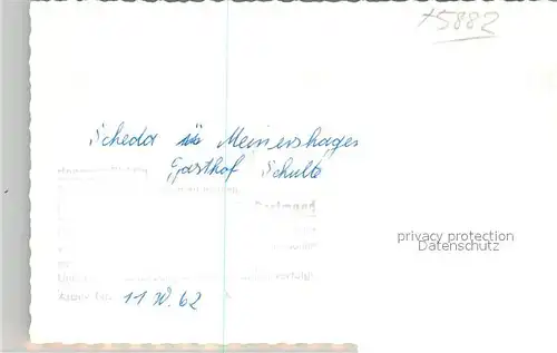 AK / Ansichtskarte Scheda Gasthaus Schulte ueber Meinershagen Scheda