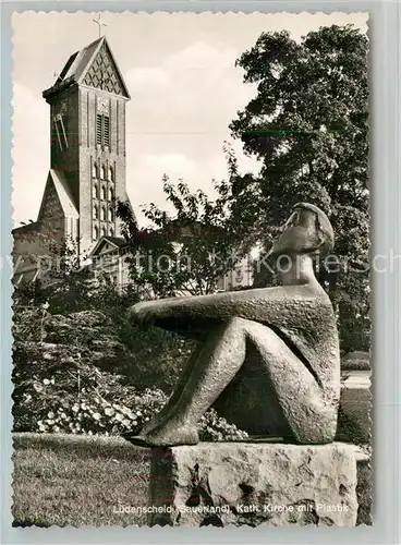 AK / Ansichtskarte Luedenscheid Plastik an der Kirche Luedenscheid