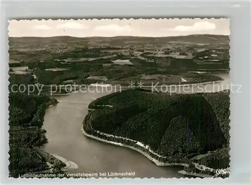 AK / Ansichtskarte Versetalsperre Fliegeraufnahme bei Luedenscheid Versetalsperre
