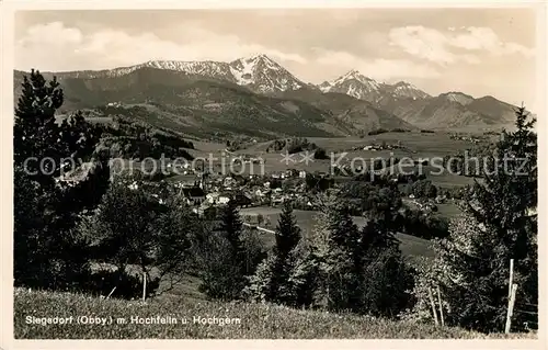 AK / Ansichtskarte Siegsdorf_Oberbayern Hochfelln Hochgern Panorama Siegsdorf Oberbayern